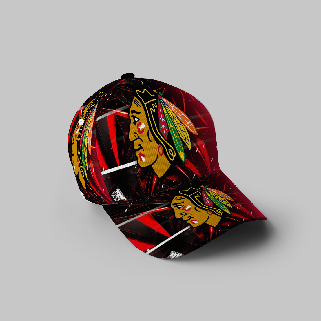 Chicago Blackhawks Emblem Texture10 3D Printing Baseball Cap Classic Hat