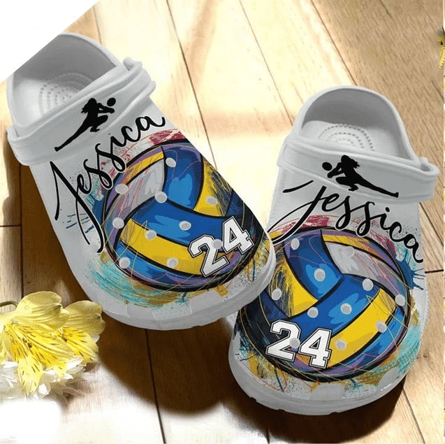 Volleyball Custom Name Rubber clog Shoes Comfy Footwear