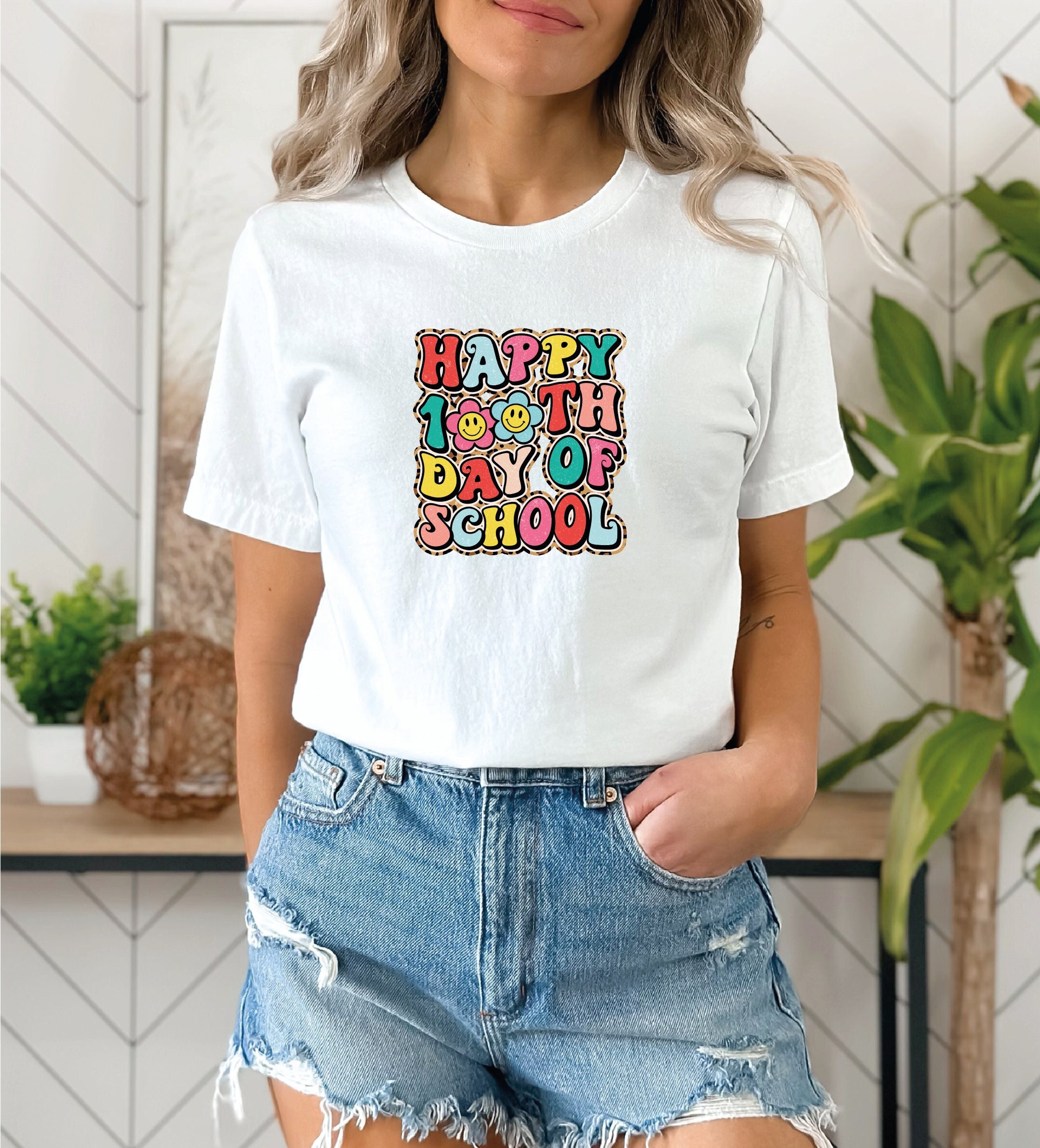 100 Days Of School Shirt ,100th Day Of School Shirt ,Happy 100 Days Of School Floral Shirt