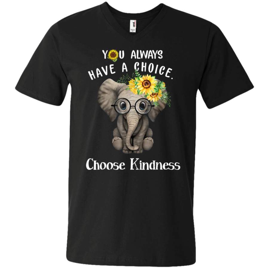 AGR You always have a choice choose kindness elephant Unisex V-neck