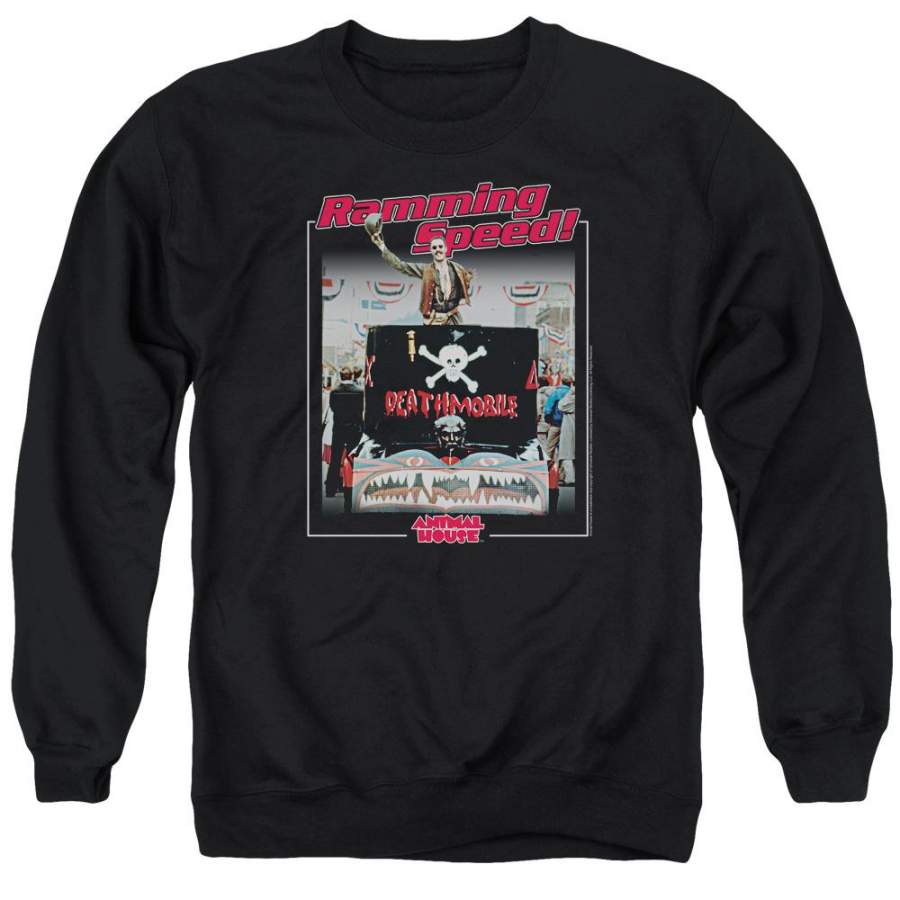 Animal House Ramming Speed Mens Crewneck Sweatshirt Black