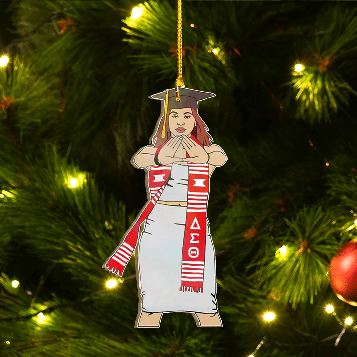 Getteestore Ornament – Delta Sigma Theta Graduation Custom Shape Ornament A31