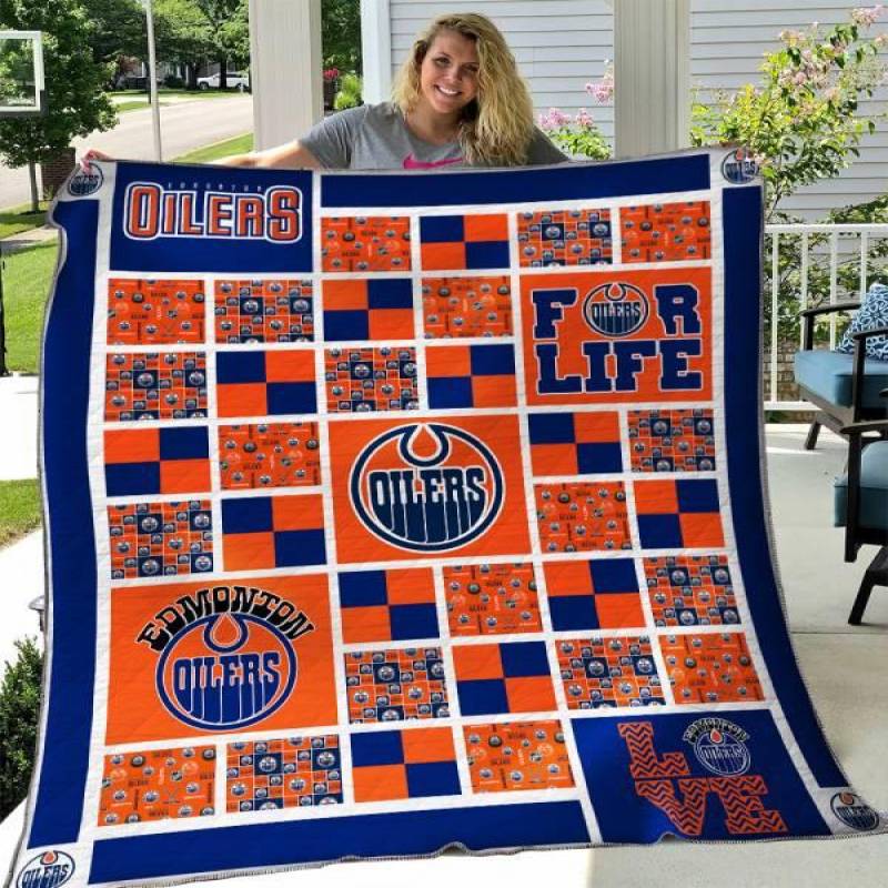 Edmonton Oilers Quilt Blanket 02