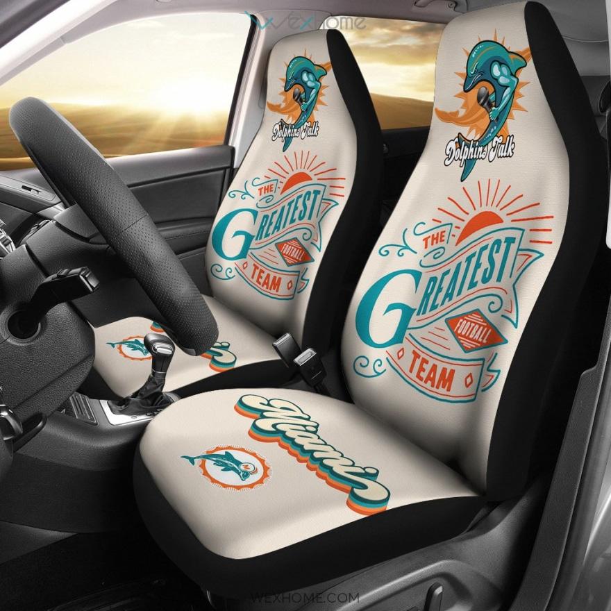 Miami Dolphins Football Car Seat Covers – The Greatest Football Team Muscle Dolphins Seat Covers