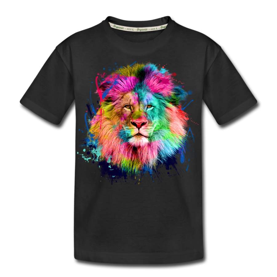 Watercolor Lion Kid’s Premium Organic T-Shirt