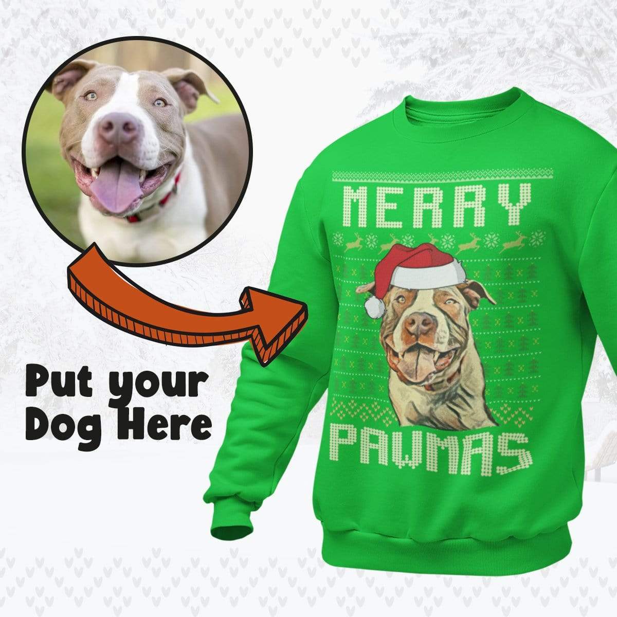 Ugly Christmas Sweater Featuring Your Dog