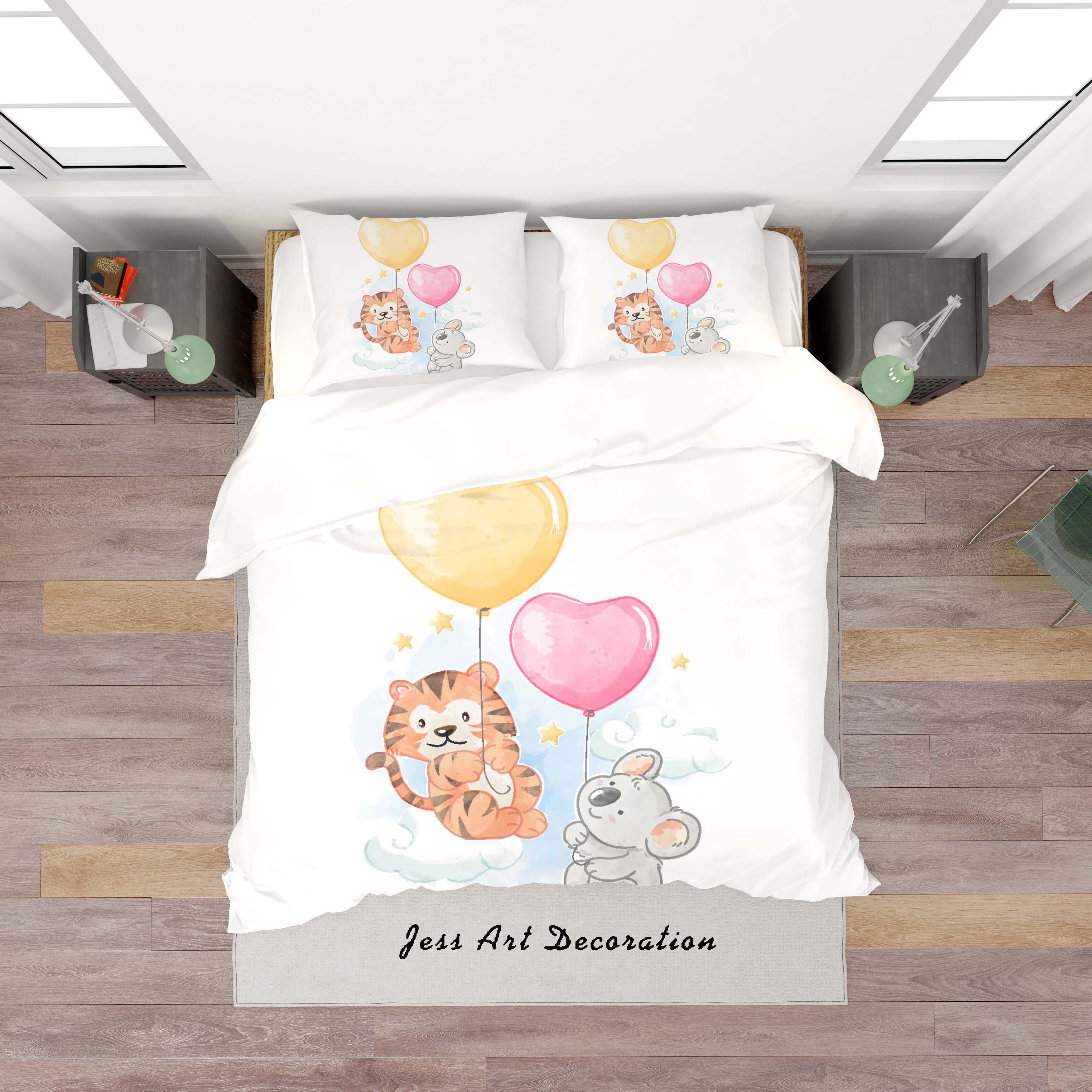 3D Mouse Tiger Balloon Quilt Cover Set Bedding Set Duvet Cover Pillowcases Sf155