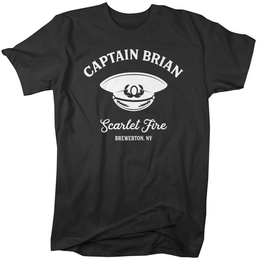 Men’s Personalized Captain T Shirt Boat Custom Boater Shirt Boat Uniform Captain Hat Sailor Shirt Nautical T-Shirt