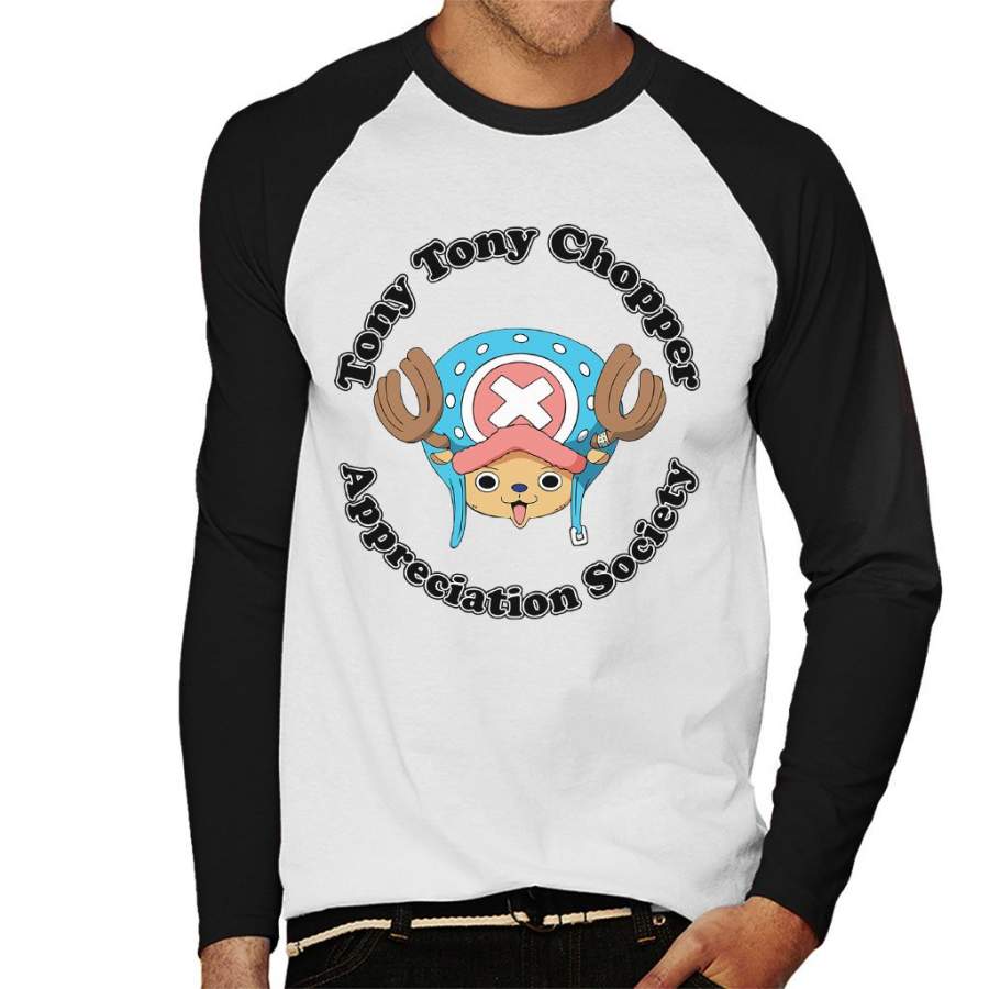 Tony Tony Chopper Appreciation Society One Piece Men’s Baseball Long Sleeved T-shirt