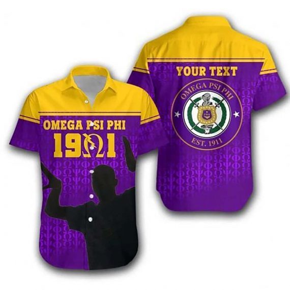 Omega Psi Phi 1911 Hand Sign Simple Style Personalised Hawaiian Shirt