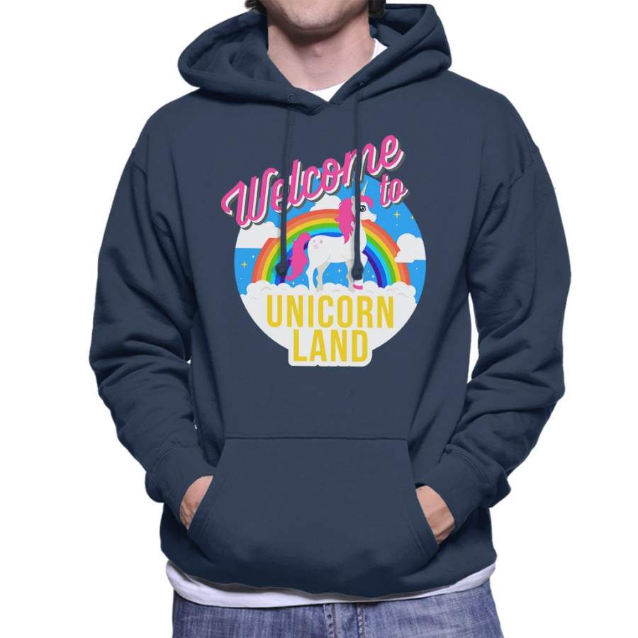 Welcome To Unicorn Land Men’s Hooded Sweatshirt