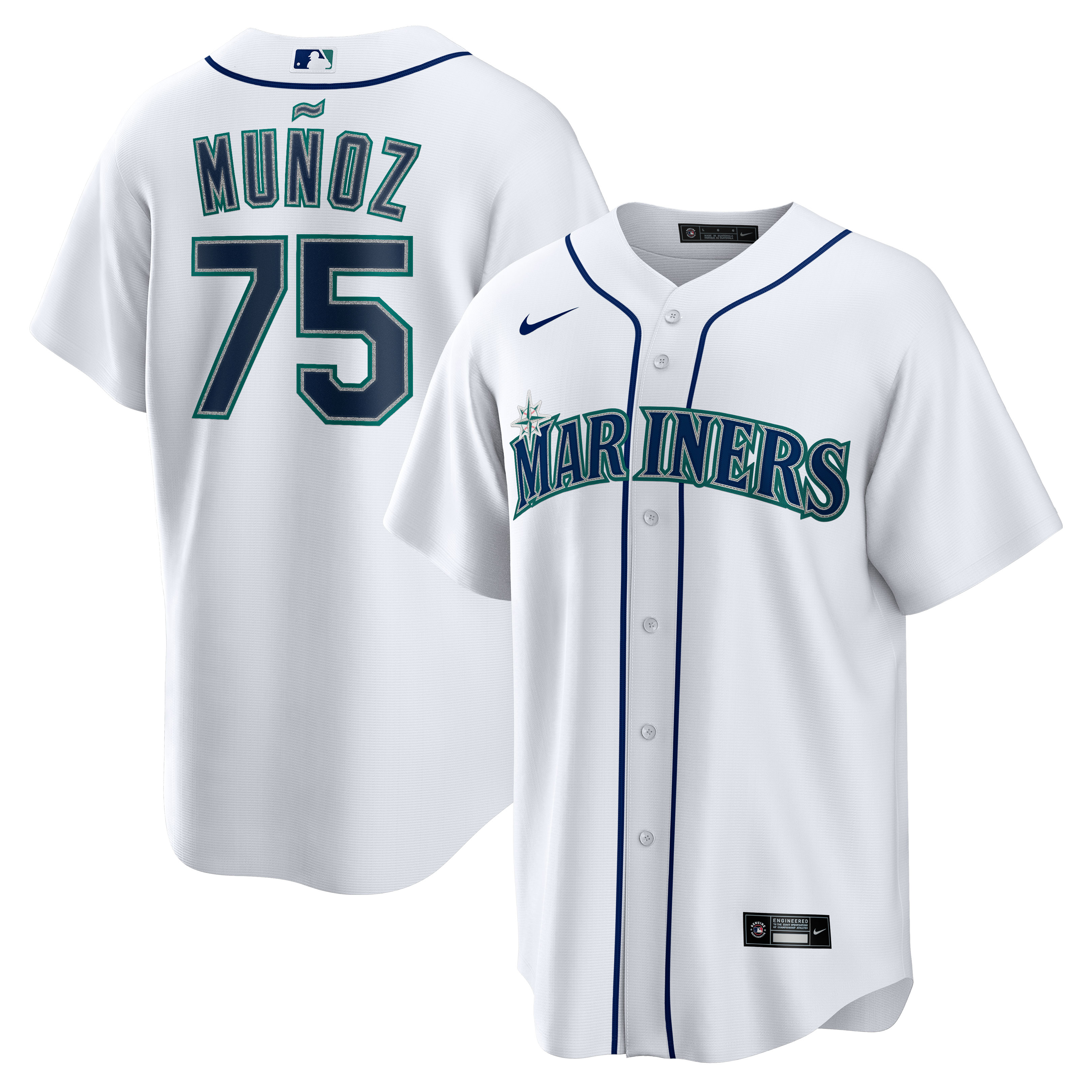 Men’s Seattle Mariners Andrés Muñoz White Home  Player Jersey