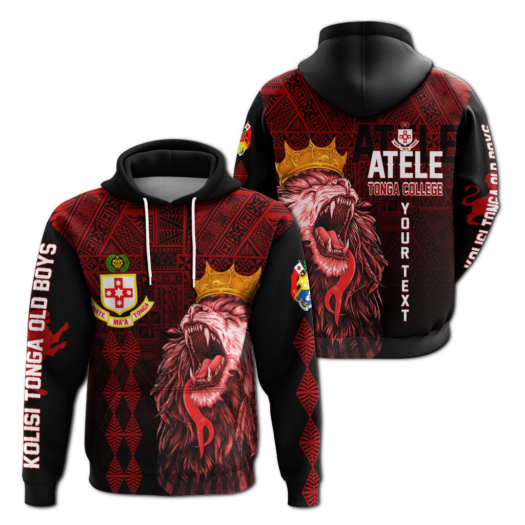 (Custom Personalize) Kolisi Tonga ‘Atele Old Boys Hoodie Red Lions Lt7