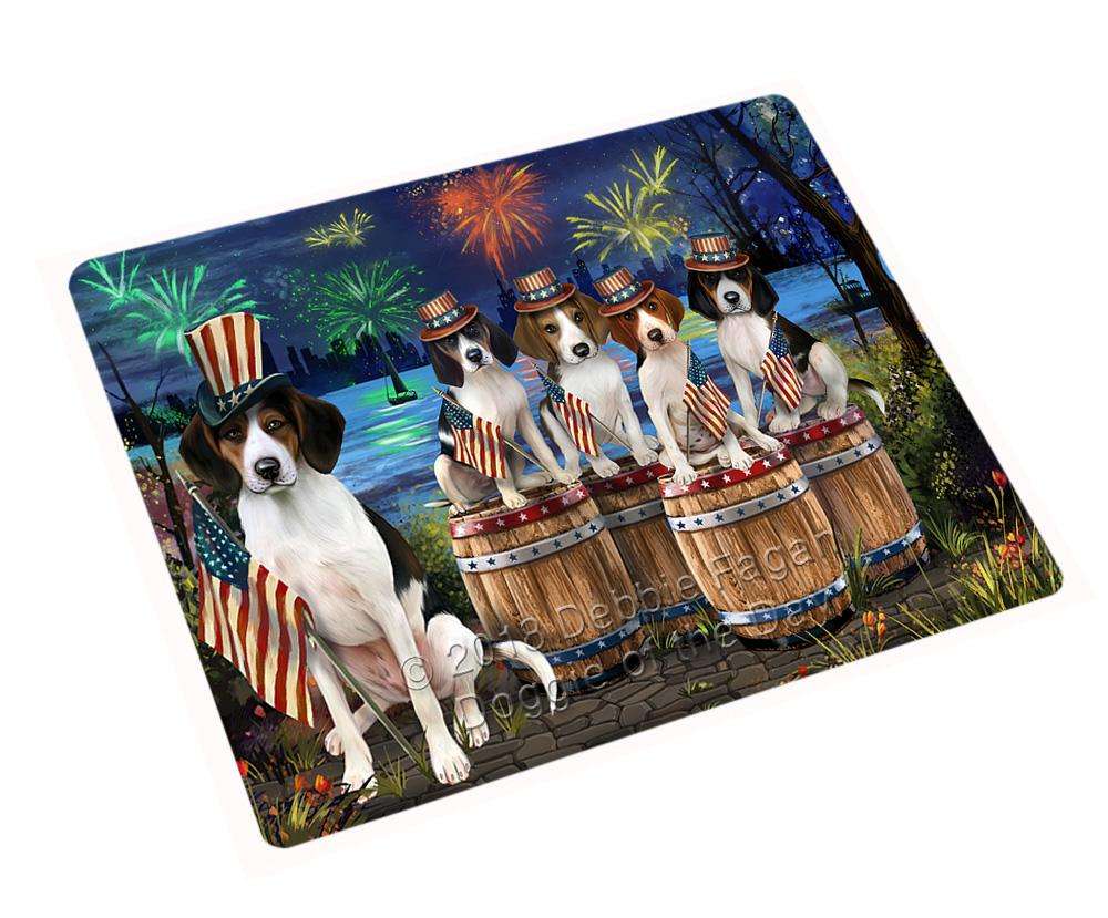 4Th Of July Independence Day Fireworks Treeing Walker Coonhounds At The Lake Blanket Blnkt75594