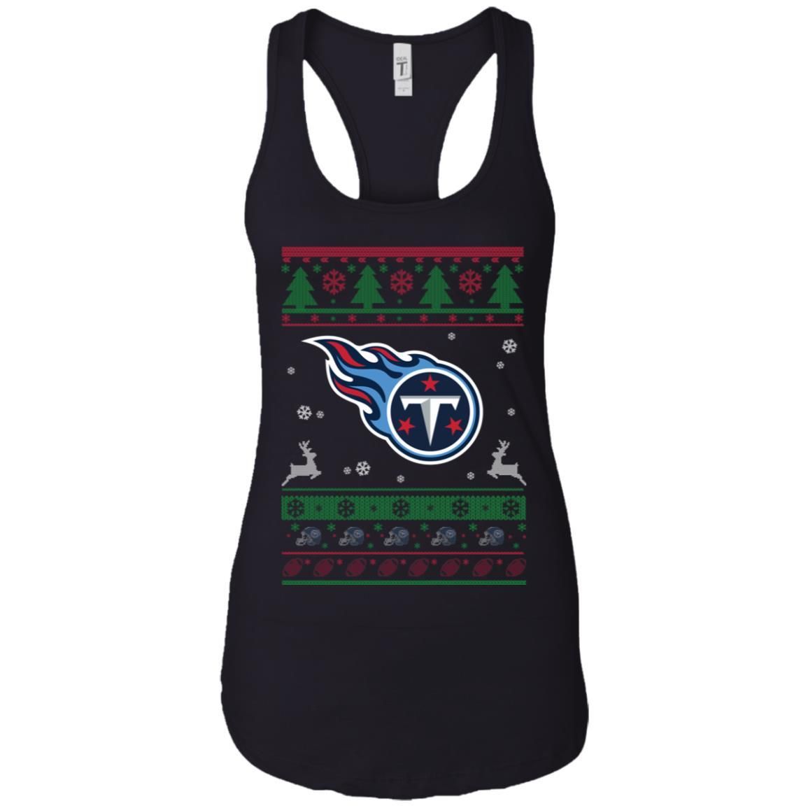 Tennessee Titans Logo Football Teams Ugly Christmas Sweater Women Tank