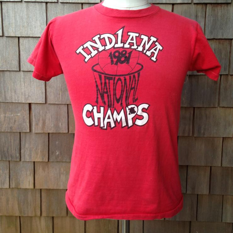 Vintage 1981 Indiana Hoosiers Champions Nationaux Shirt