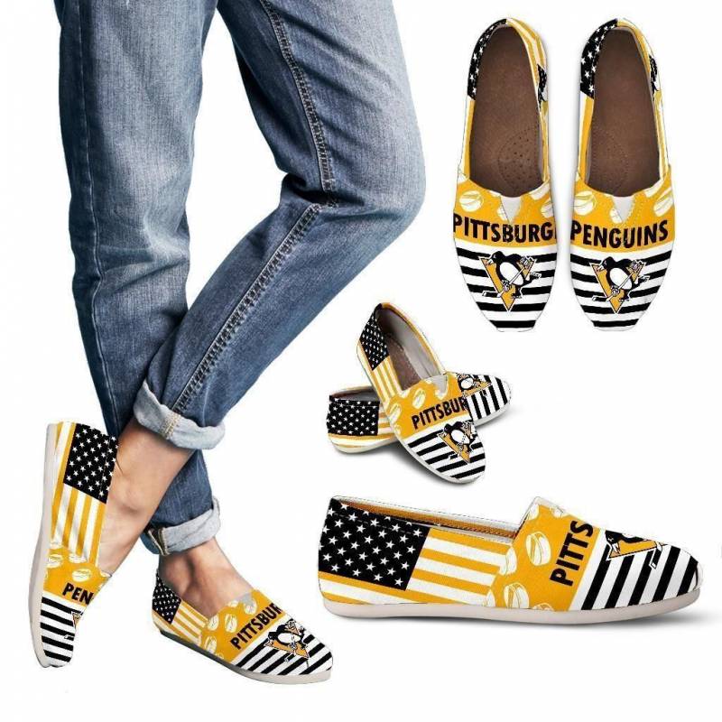 American Flag Pittsburgh Penguins Casual Shoes #250