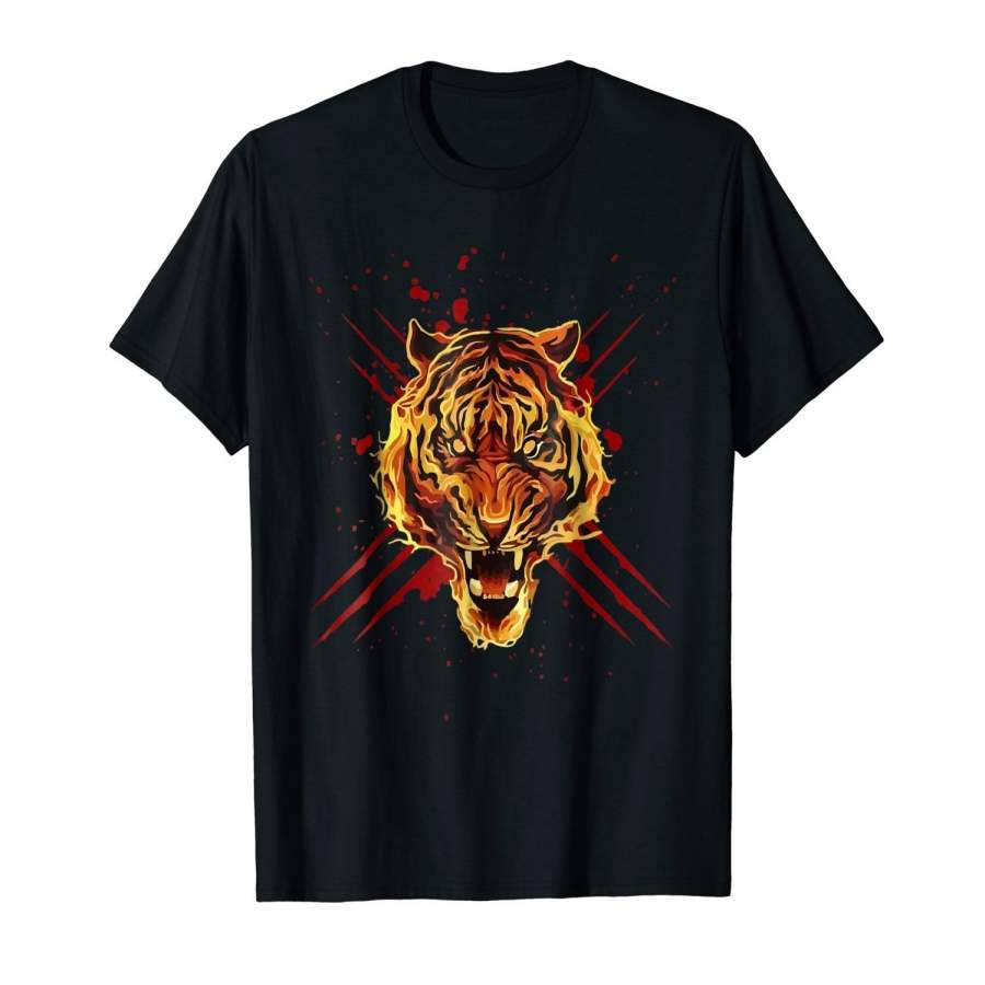 Tiger, Claws, Scary, Animal, Jungle, Cool, Gift – T-Shirt Men Cotton T-Shirt