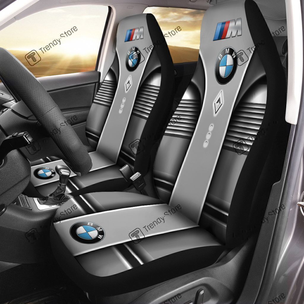 BMW CAR SEAT COVER (SET OF 2) VER 3 (GREY)