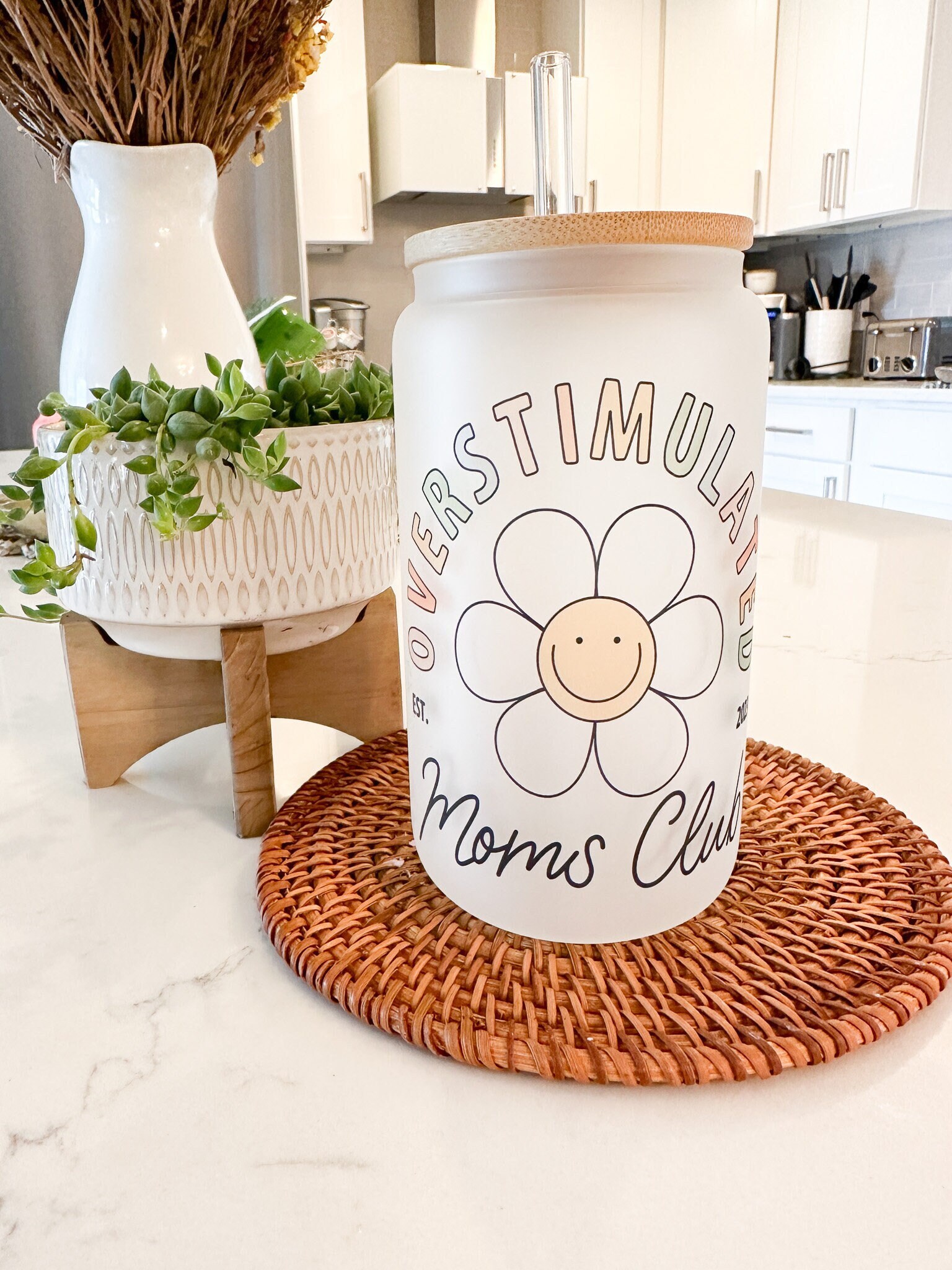 Overstimulated Moms Club Glass, Iced … fashionstation