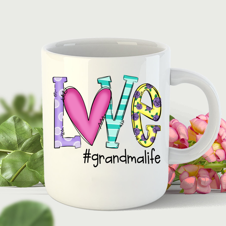 Love Grandma Flower Mug