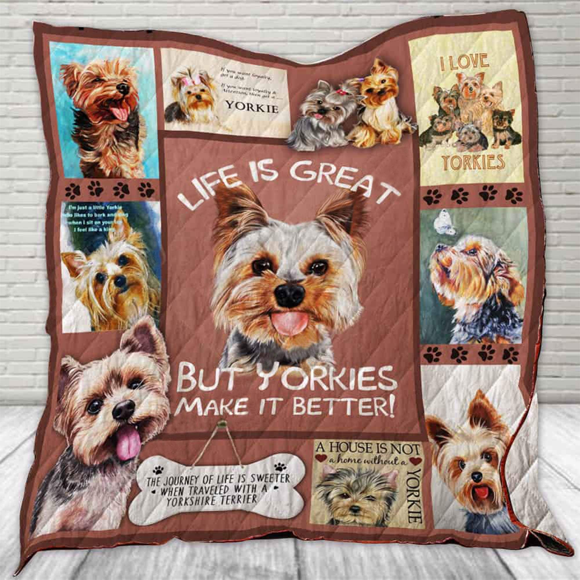 Life Is Great But Yorkies Make It Better Blanket Gift for Yorkie