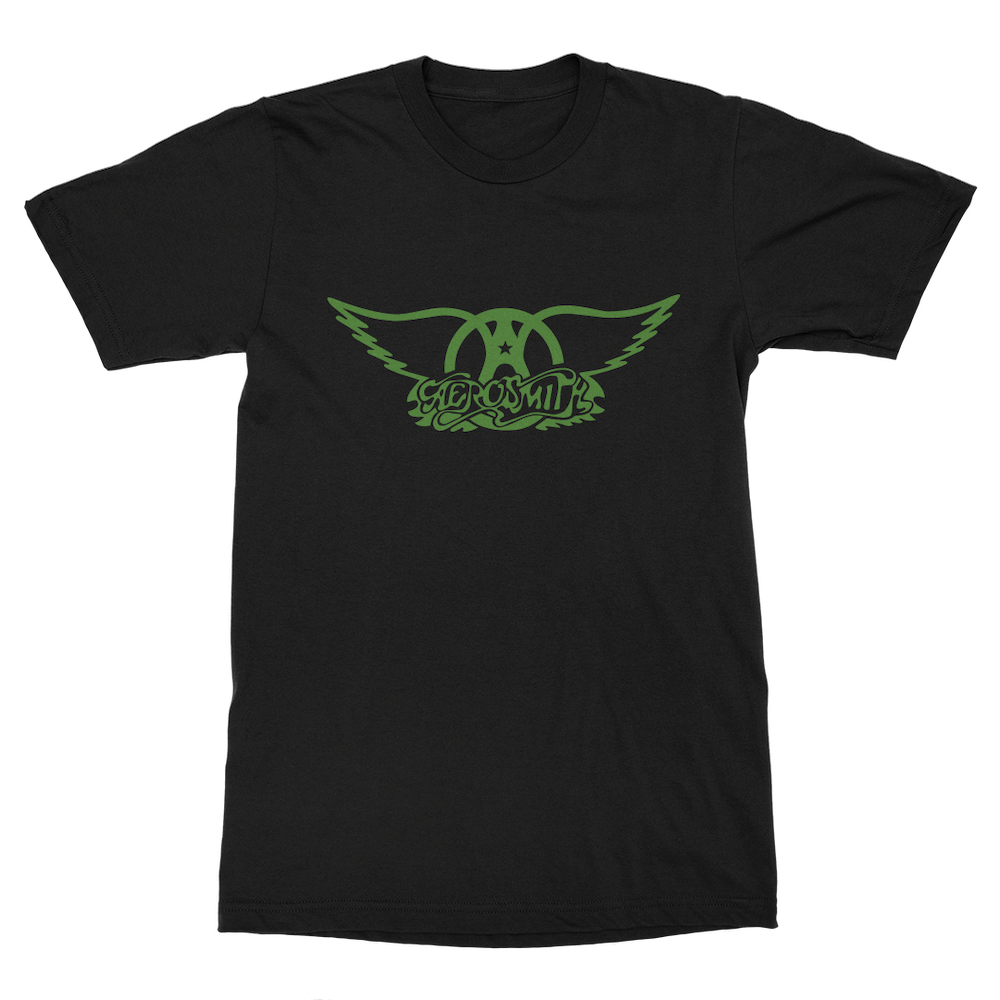 Aerosmith Merch Green Wings T-Shirt