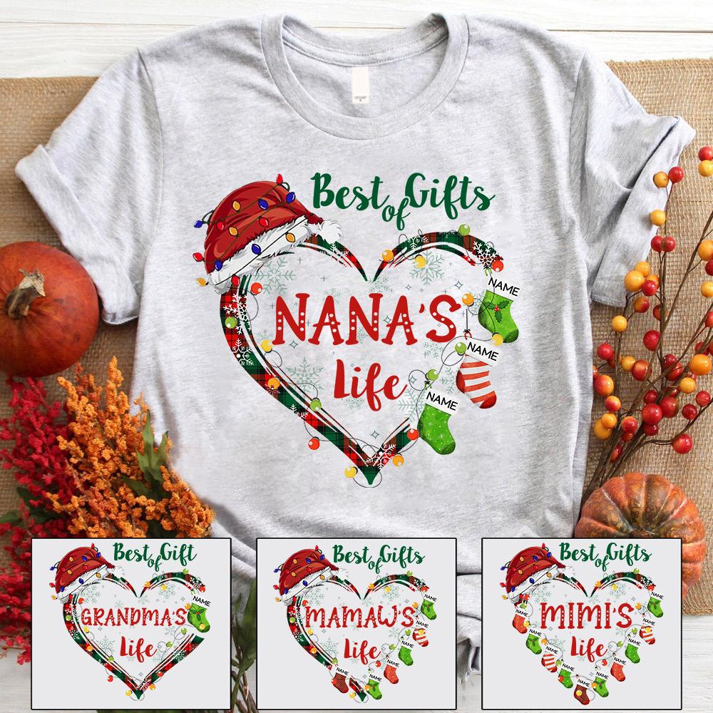 Best Gifts Of Nana’S Life Heart Christmas Personalized Shirt