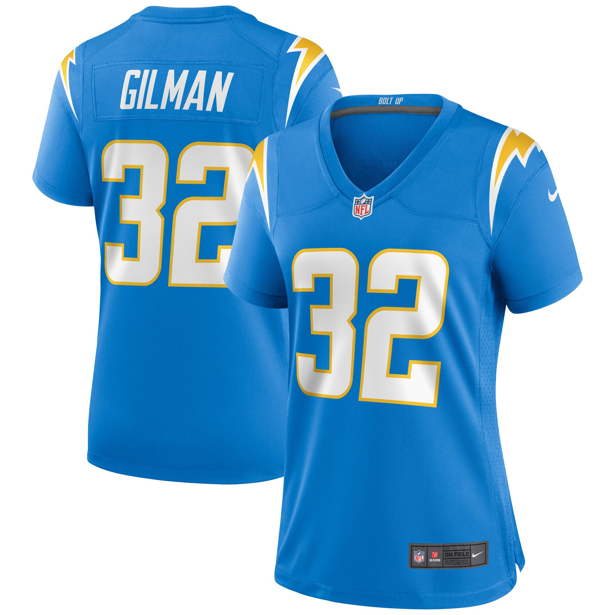 Alohi Gilman Los Angeles Chargers Womens Game Jersey – Powder Blue NFL