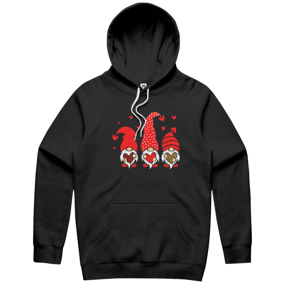 Valentine Gnomes Holding Heart Leopard Happy Valentine’S Day Hoodie