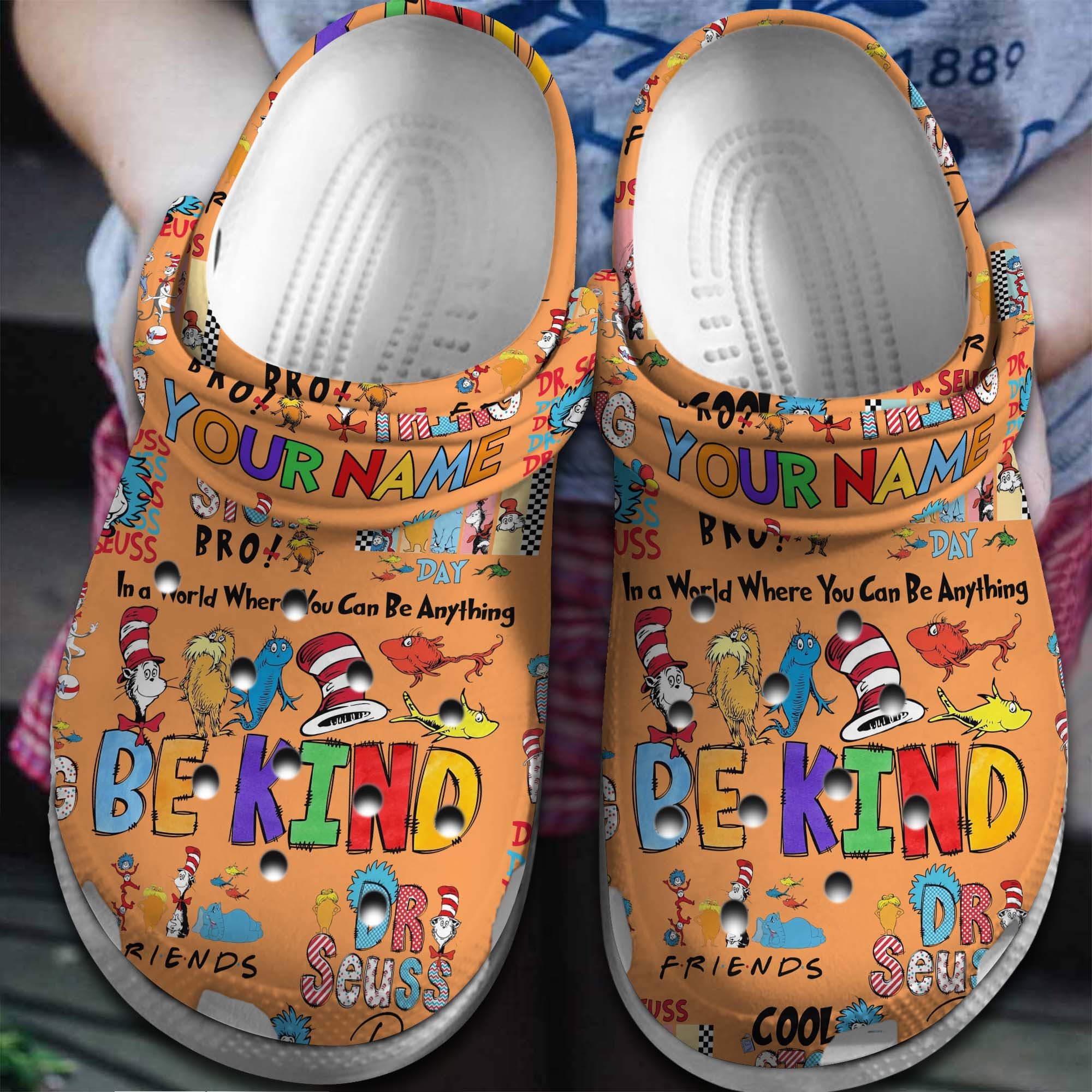 Dr Seuss Cartoon Crocs Crocband Clogs Shoes Comfortable For Men Women and Kids