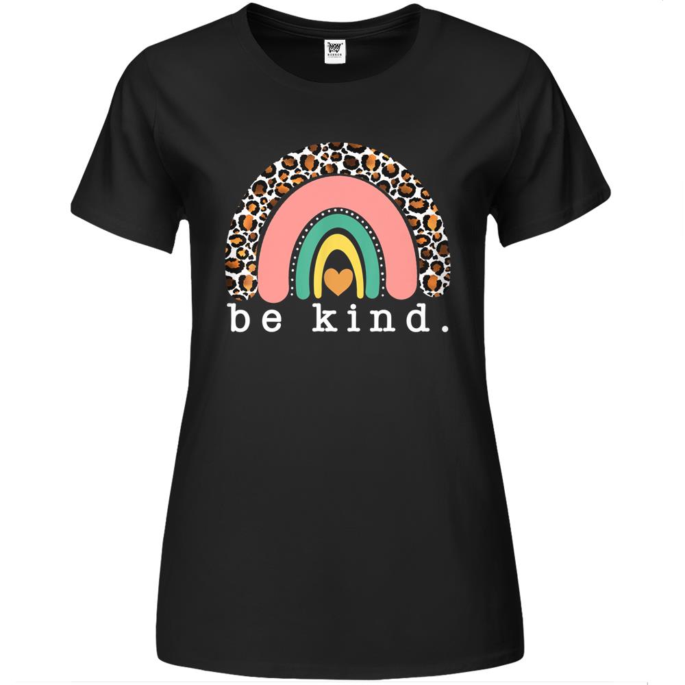 Be Kind Shirt, Be Kind Premium Womens Tshirts, Be Kind Rainbow Shirt, Be Kind Rainbow Premium Womens T Shirts, Rainbow Be Kind Shirt, Be Kind Leopard Boho Rainbow Premium Womens T Shirts