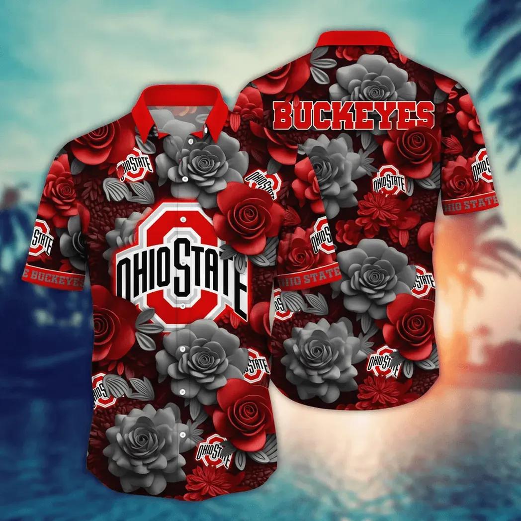Ohio State Buckeyes Style Hot Trending Summer Ncaa Flower Aloha Hawaiian Shirt 7, Ncaa Hawaiian Shirt