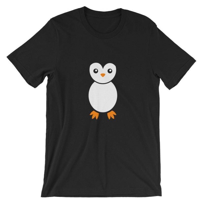 Crushtee Cute Penguin Tee | Funny Black Animal Graphic | Cute Bird Animal Lover Gifts Shirt | Short Sleeve Unisex T Shirt | Penguin Tshirt | Long Sleeve Hoodie