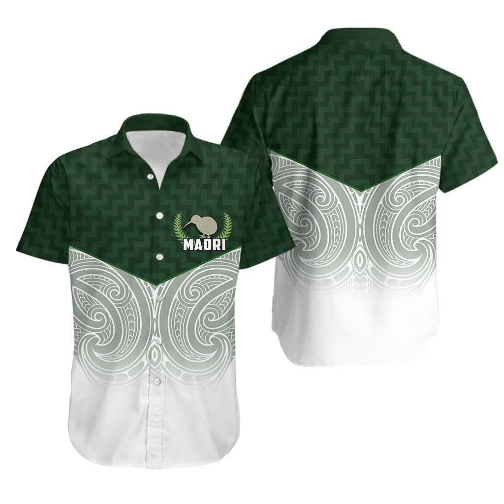 New Zealand Maori Rugby All Stars Forest Green Hawaii Shirt Ha15553