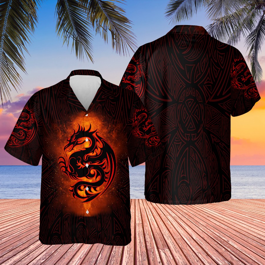 Dragon Lover Orange Hawaiian Shirt Qdh Ha79764