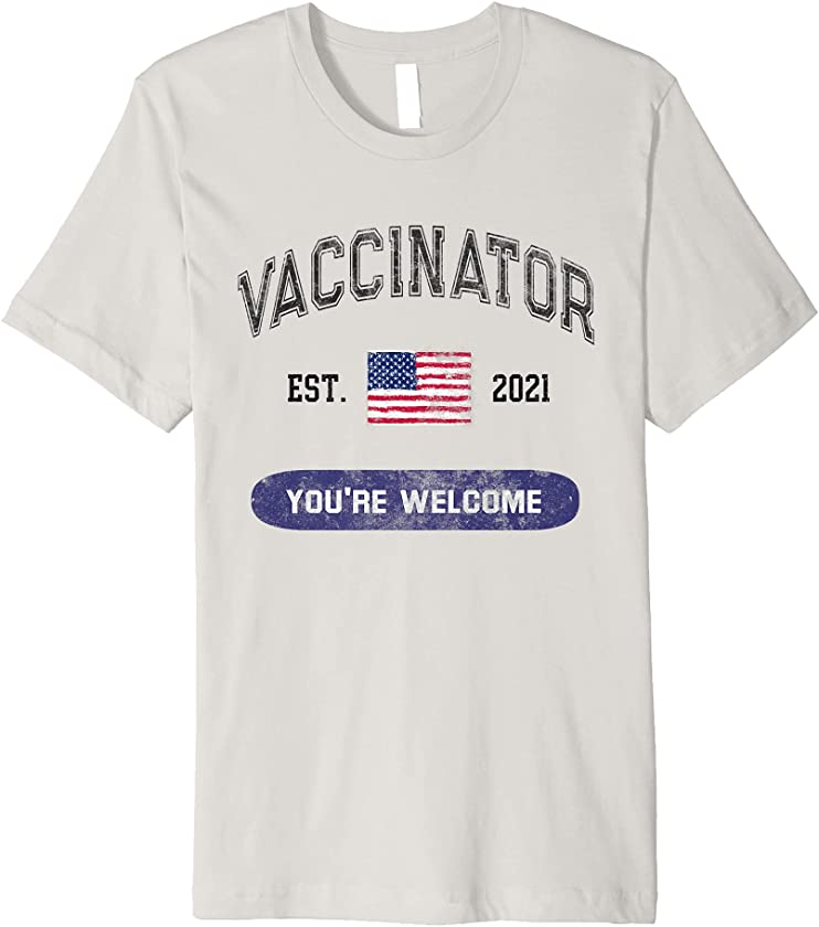 Vintage USA VACCINATOR Est. 2021 Vaccination Nurse Staff Premium T-Shirt