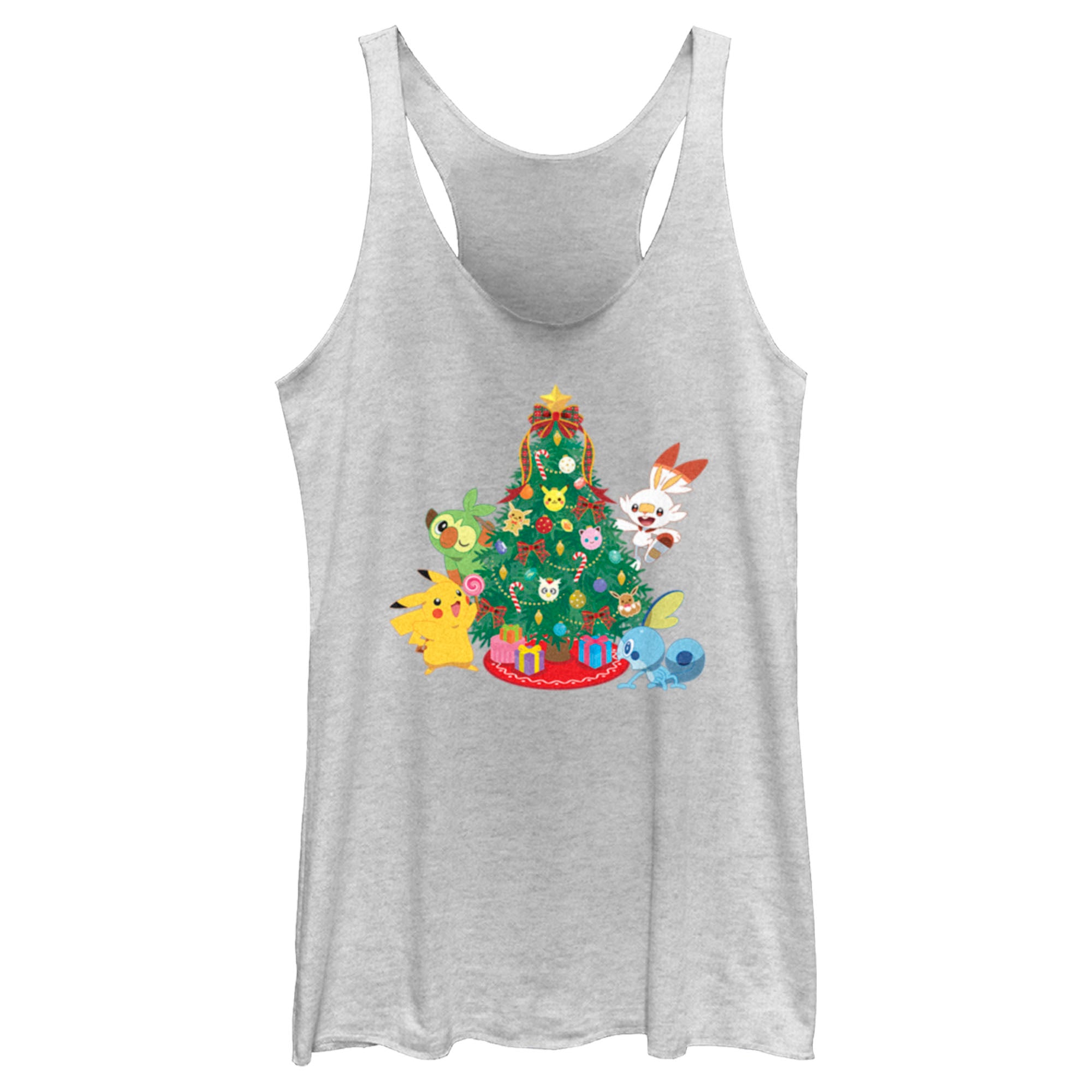 Women’S Pokemon Christmas Tree Friends Racerback Tank Top