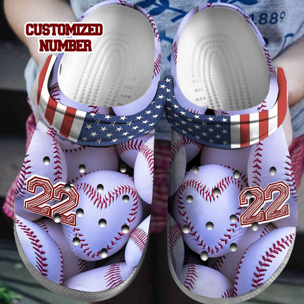 Baseball Personalized Clog, Custom Name, Text, Color, Number Fashion Style For Women, Men, Kid, Print 3D American Baseball V2