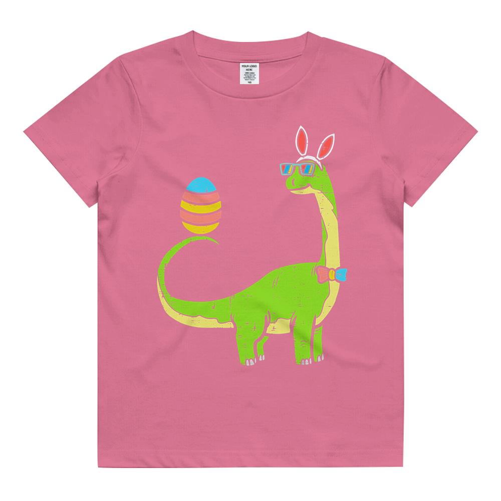 Brontosaurus Bunny Ears Egg Easter Day Dinosaur Dino Boys Kids T Shirt