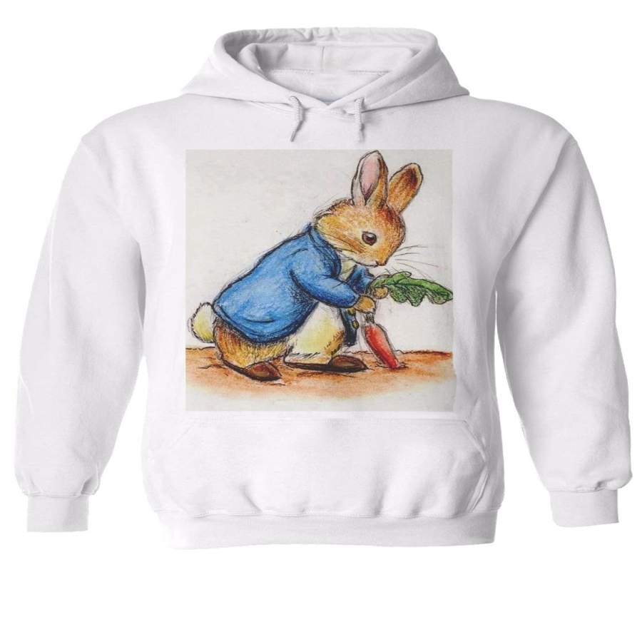 Peter Rabbit Gather Carrot Cartoon Men’s Long Sleeve Sweatshirt Hoodie