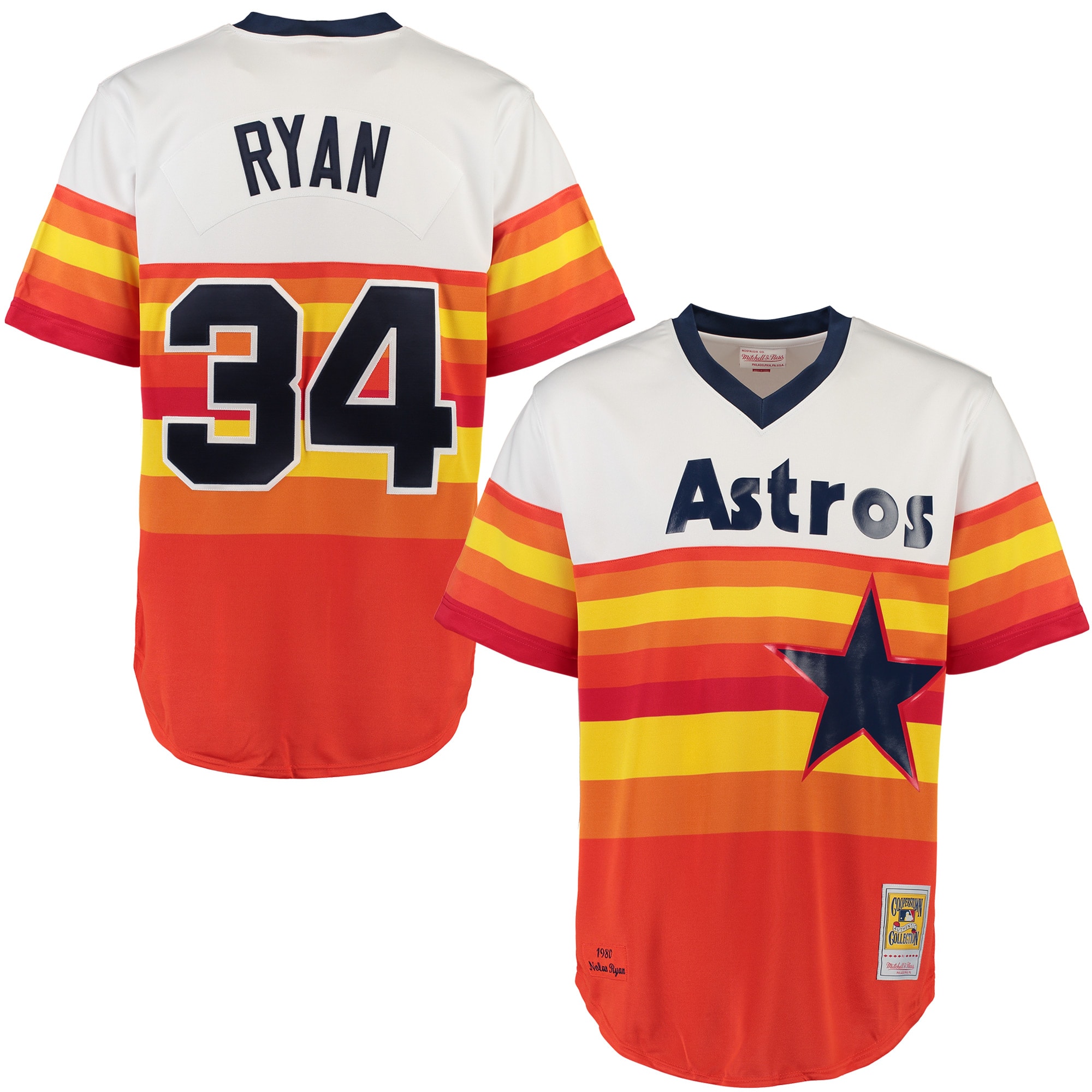 Nolan Ryan Houston Astros Mitchell & Ness Throwback Authentic Jersey – White