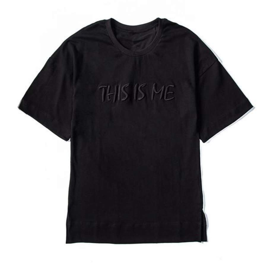 New Fashion High Street T Shirt Men Mesh Irregular Casual Men’s T-Shirt Summer Short Sleeve Tops