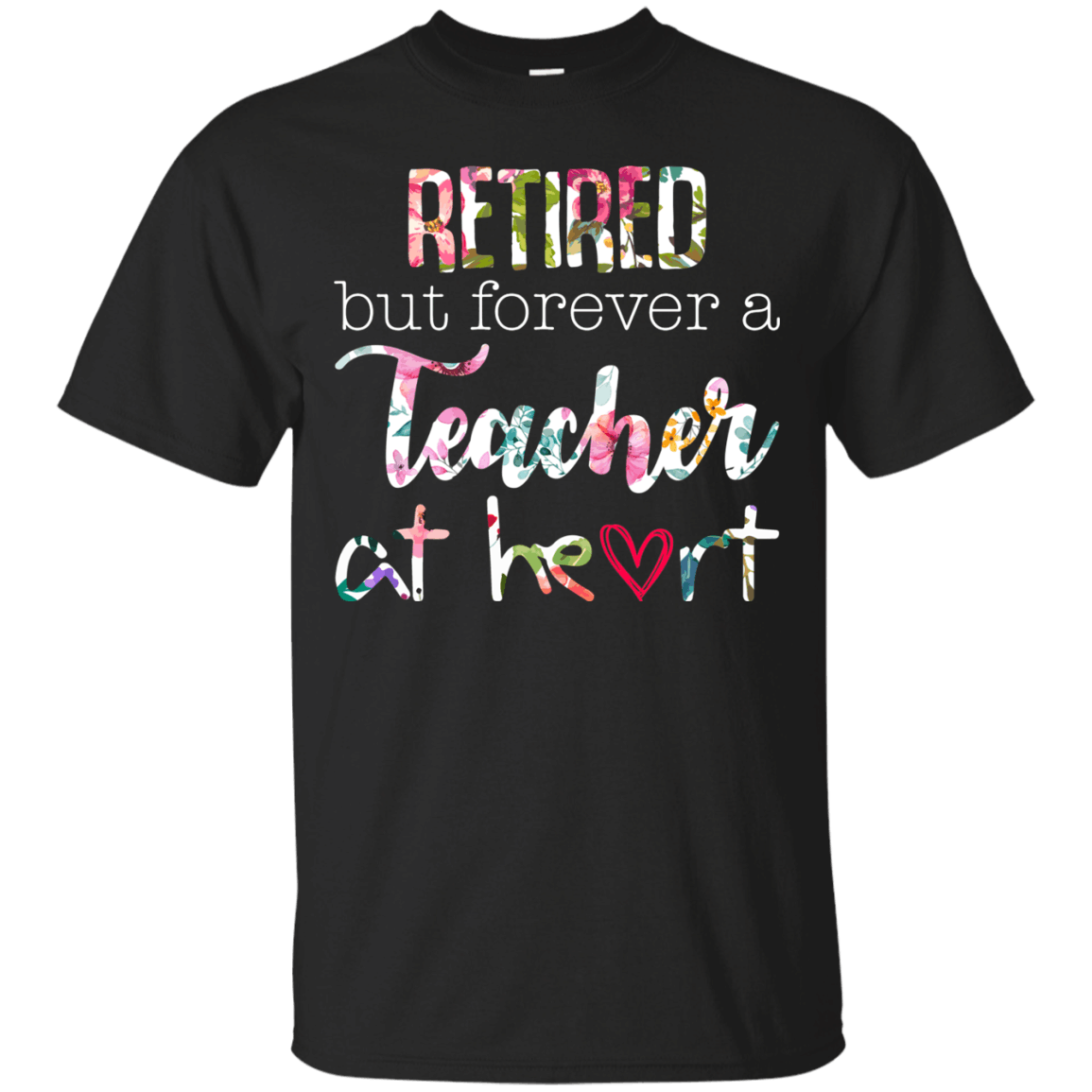 Retired but flower a teacher at heart shirt