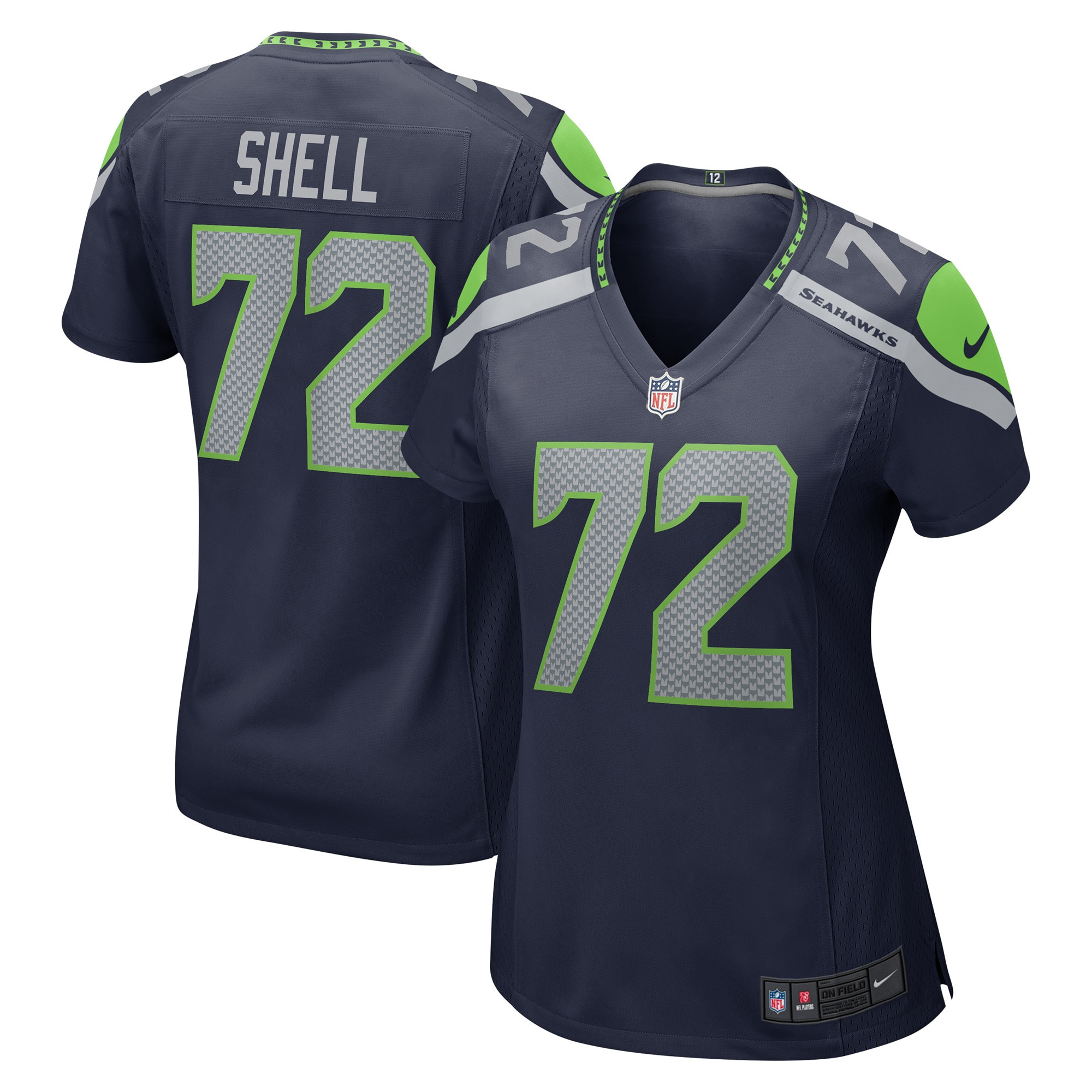 Brandon Shell Seattle Seahawks Womens Game Jersey – College Navy NFL