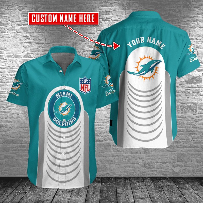 Miami Dolphins Personalized Button Shirts Bg392