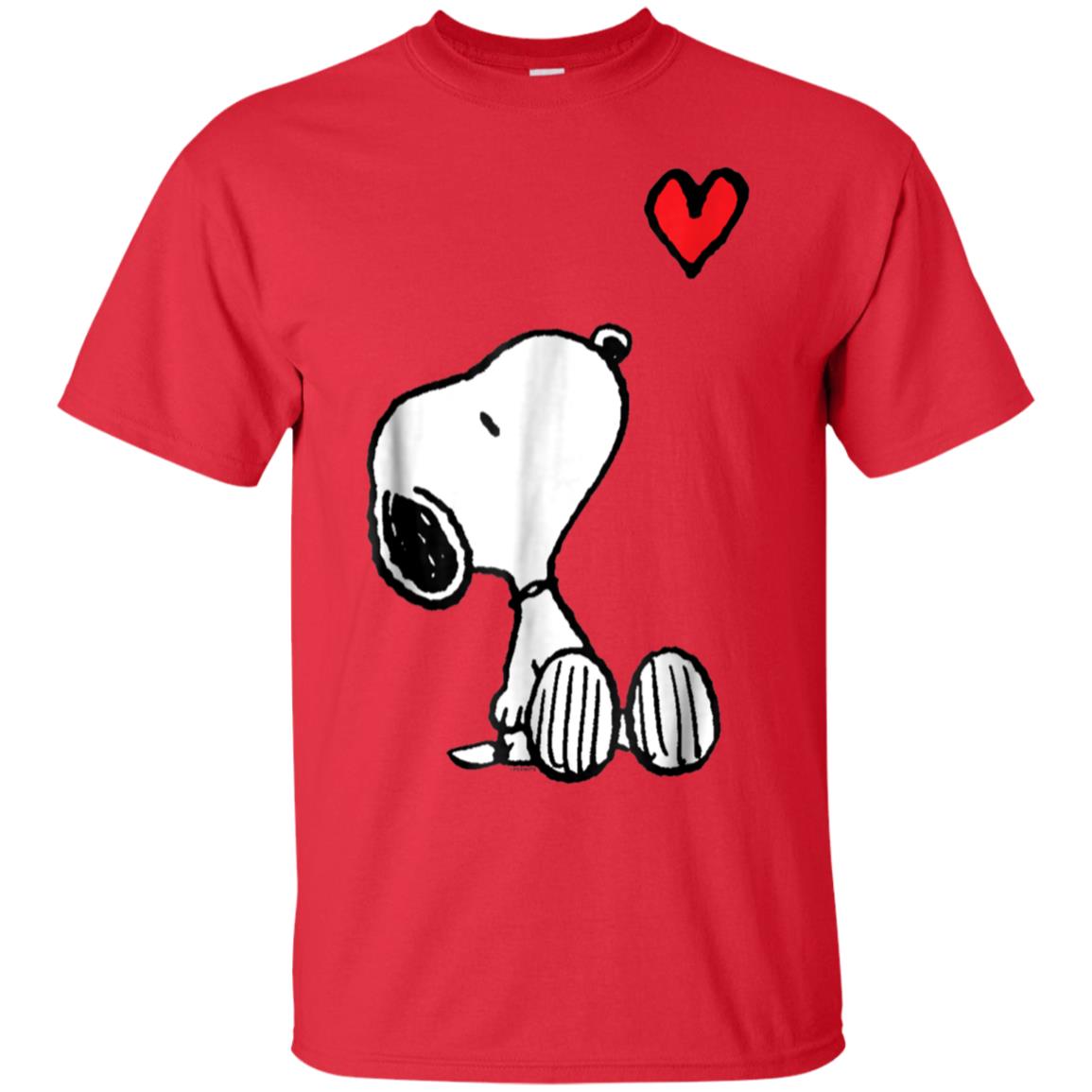 Peanuts Heart Sitting Snoopy T-Shirt - Love Art USA