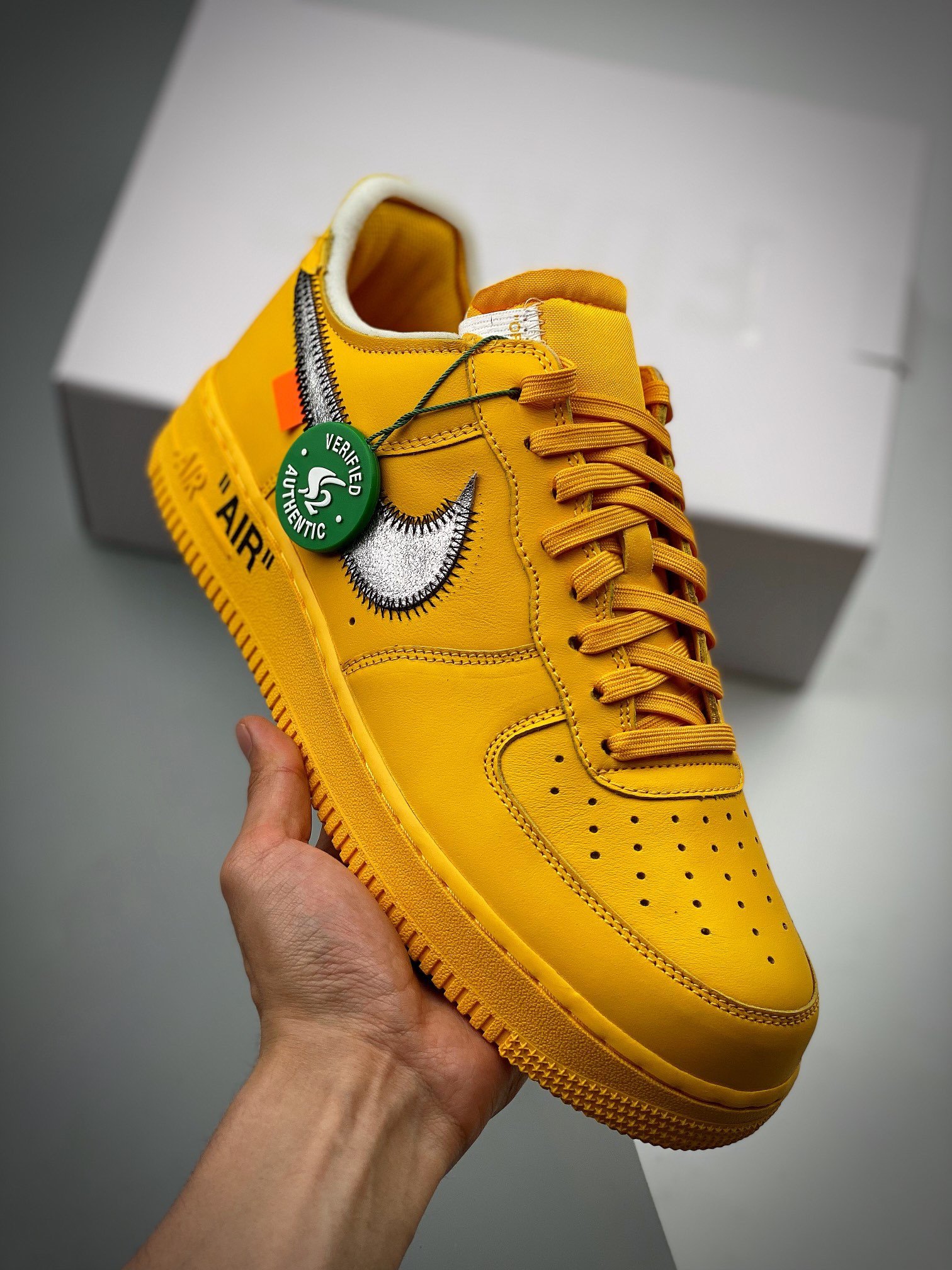 Off-White x Nike Air Force 1 Low University GoldBlack-Metallic Silver 5338965