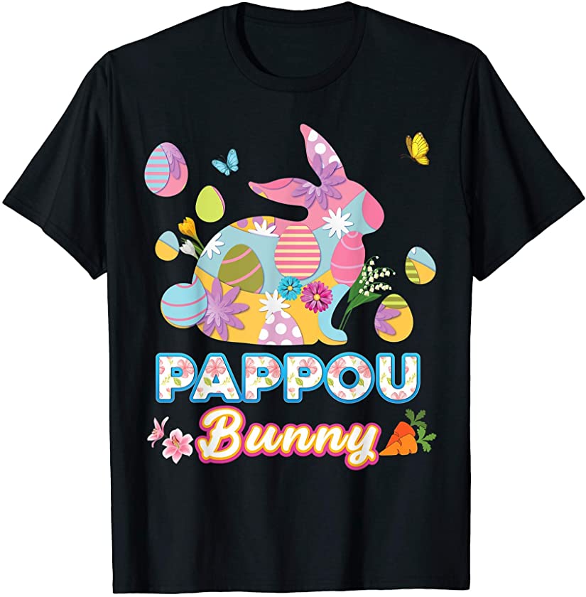 Pappou Bunny Cute Easter Eggs Family Matching Egg Hunt Day T-Shirt