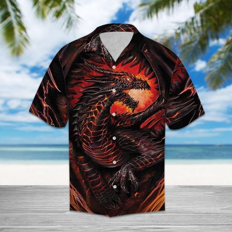 Artsyhomes Mythical Dragon Hawaiian Ha33975